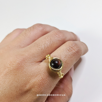 Wire Gemstone Ring