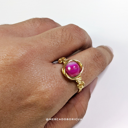 Wire Gemstone Ring