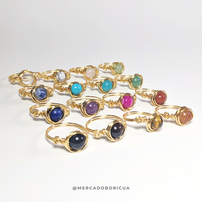 Wire Gemstone Ring